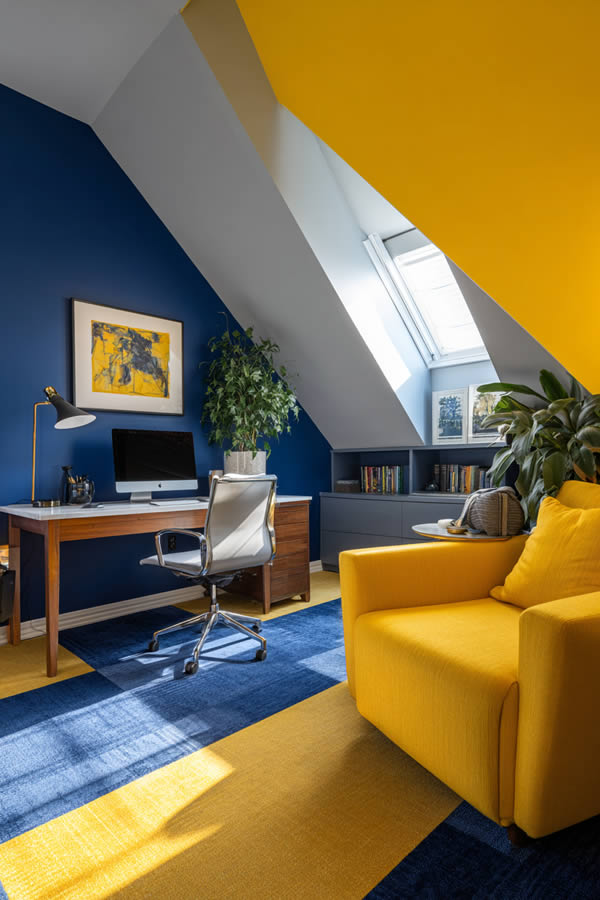 Attic Office Paint Color Psychology For Productivity Attic Office Paint Color Psychology For Productivity