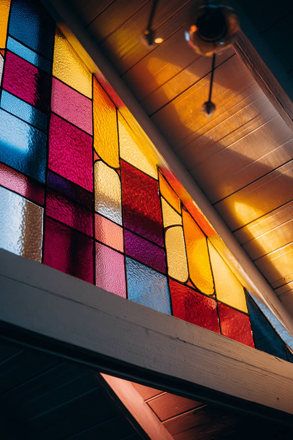 Attic Stained Glass Privacy Panels Attic Stained Glass Privacy Panels