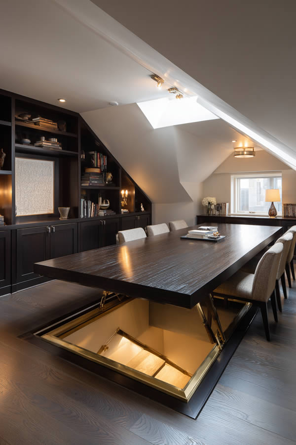 A Trapdoor In An Attic Converted Into A Table A Trapdoor In An Attic Converted Into A Table