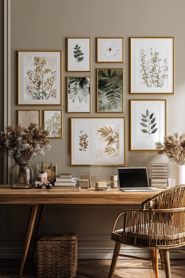 Botanical Prints In Gold Frames Botanical Prints In Gold Frames