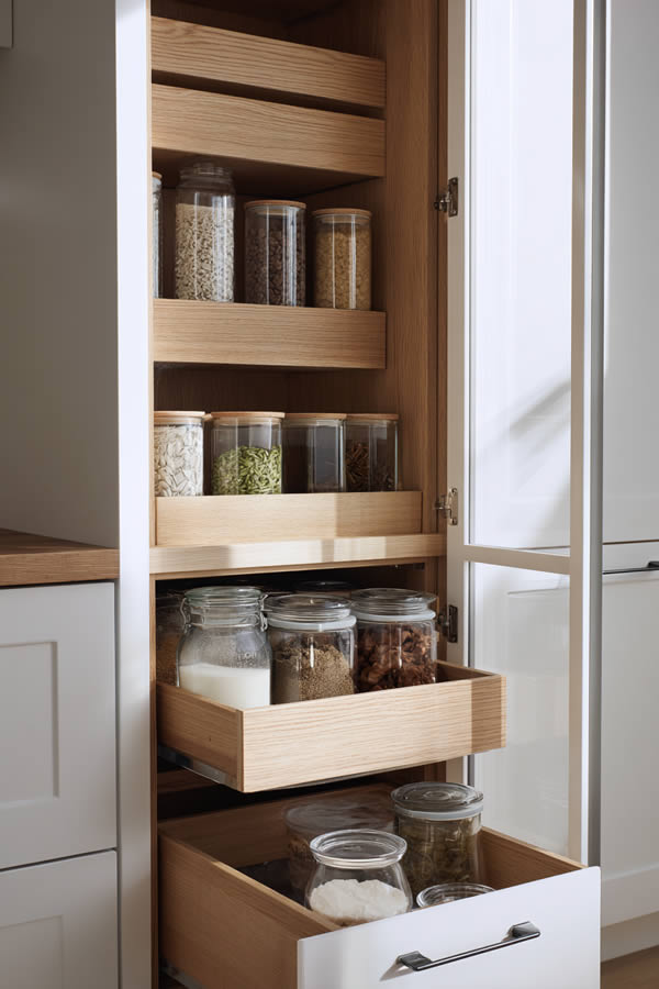 Built-In Space Saving Kitchen Pantry Display Built-In Space Saving Kitchen Pantry Display