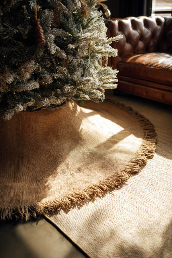 Burlap Christmas Tree Collar