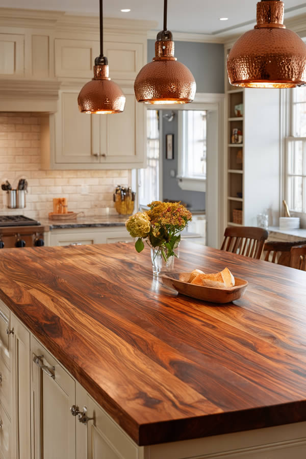 Butcher Block Kitchen Island Warmth