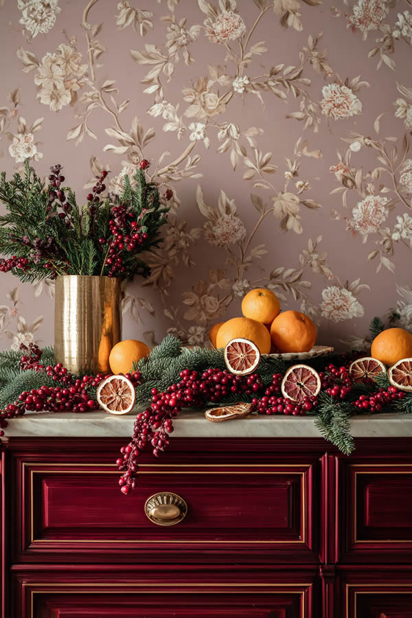 Cranberry and Orange Xmas Garland