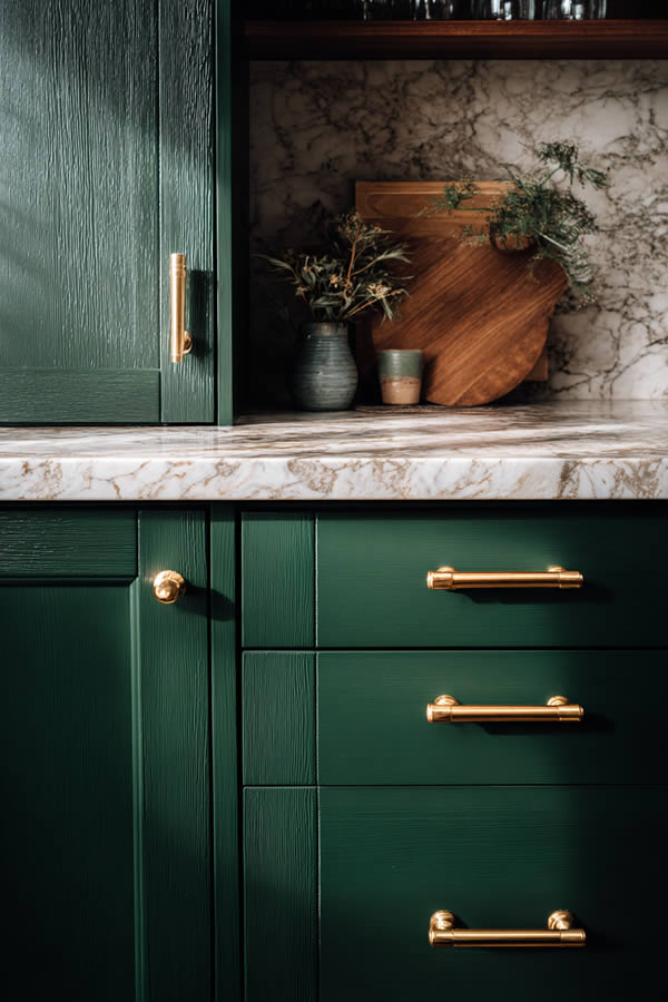 Forest Green Kitchen Cabinet Makeover Sophistication