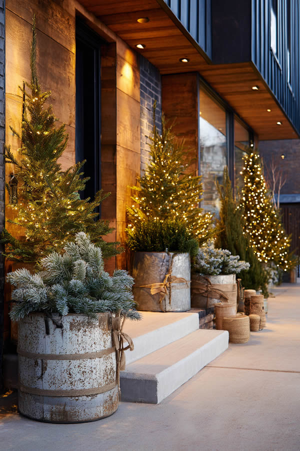 Galvanized Bucket Tree Stands