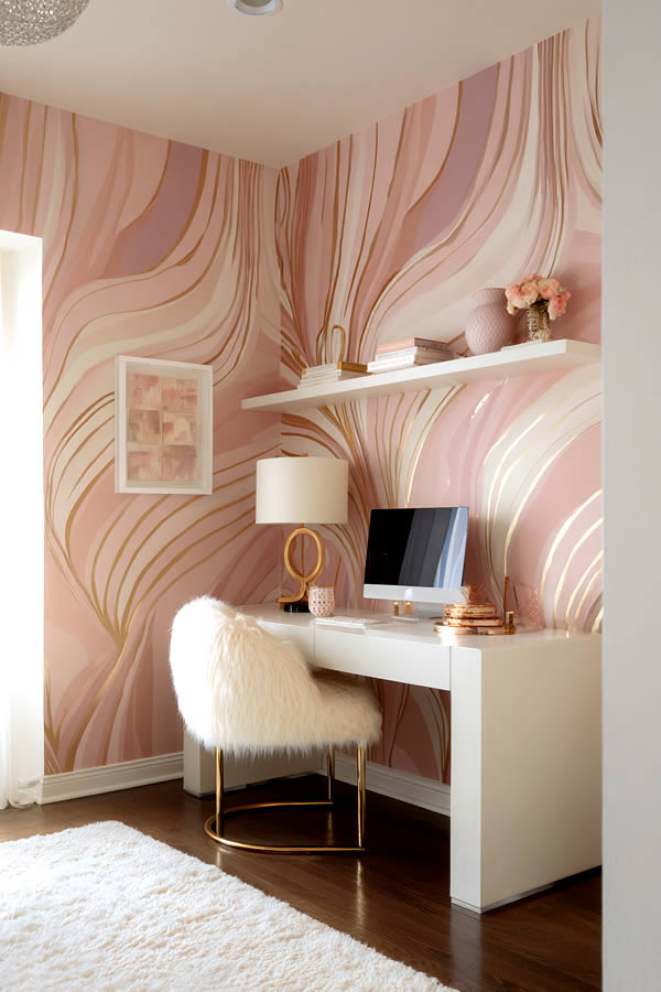 Geometric Wallpaper Feature Wall Geometric Wallpaper Feature Wall