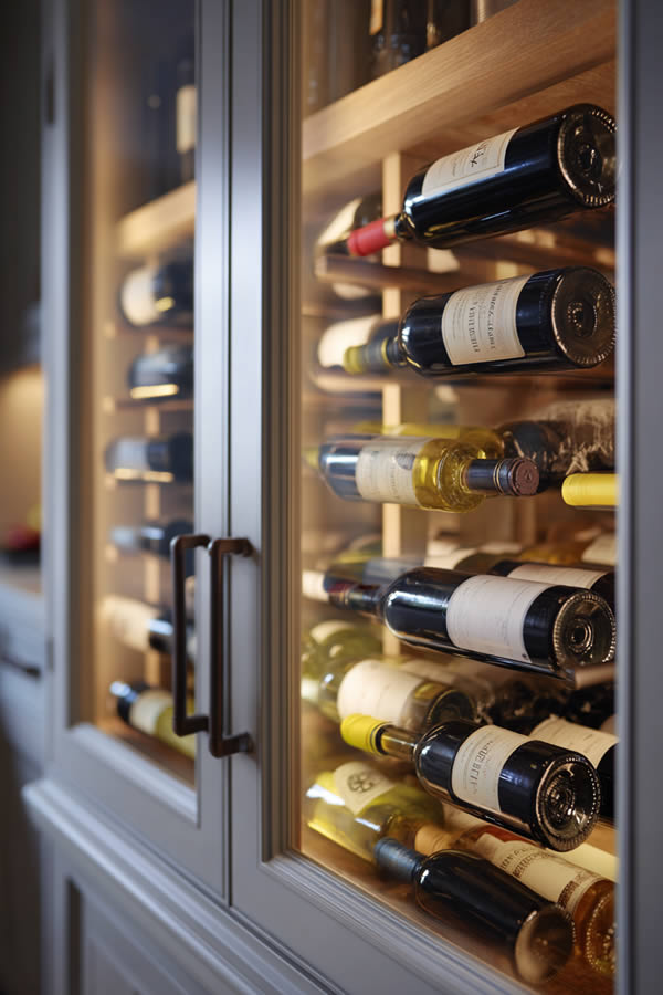 Kitchen Cabinet Wine Display Makeover Design