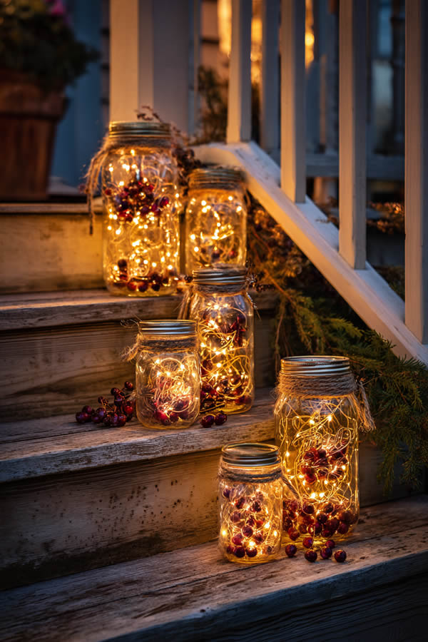 Mason Jar Lantern Clusters
