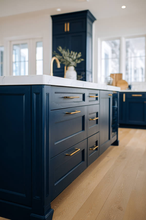Navy Blue Kitchen Island Drama