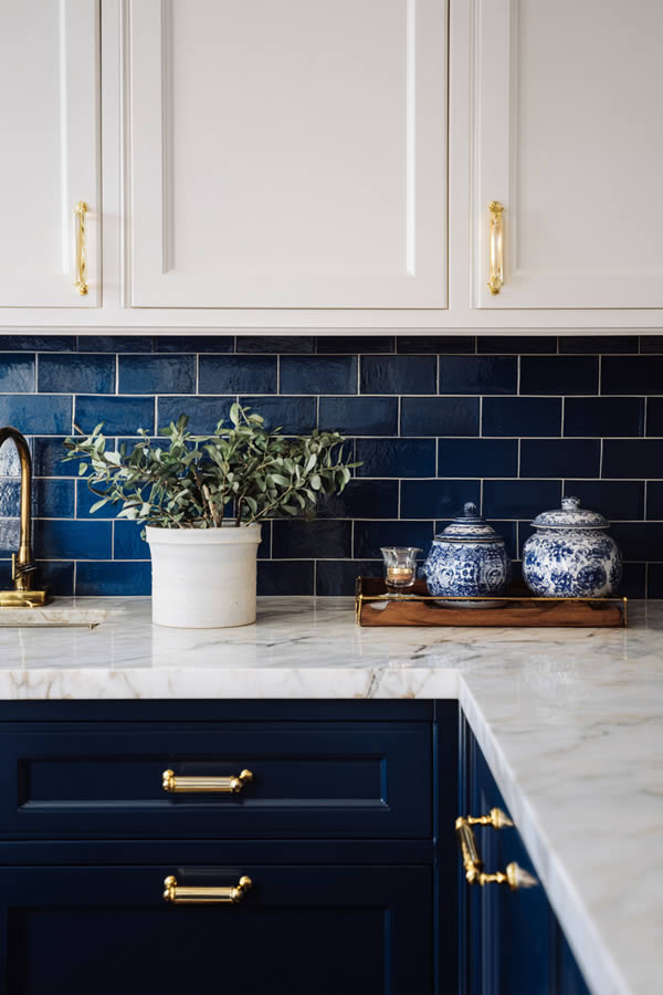 Navy Blue Small Kitchen Style Navy Blue Small Kitchen Style