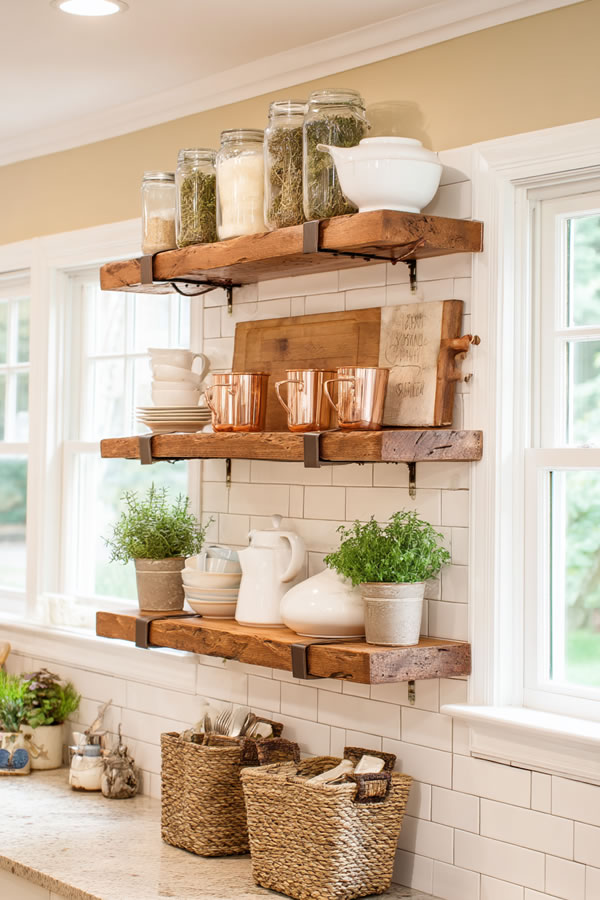 Open Shelving Display kitchen