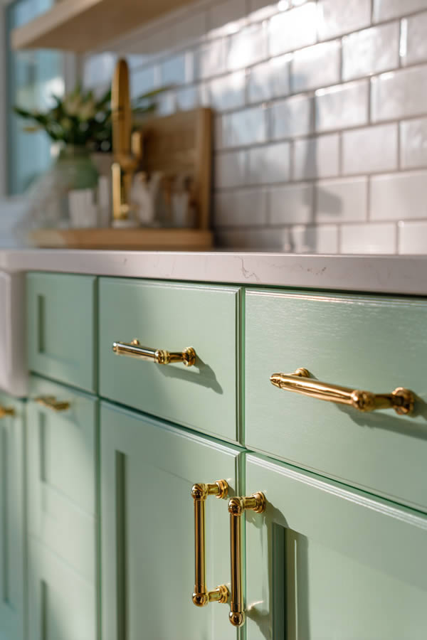 Seafoam Green Kitchen Cabinet Makeover Freshness