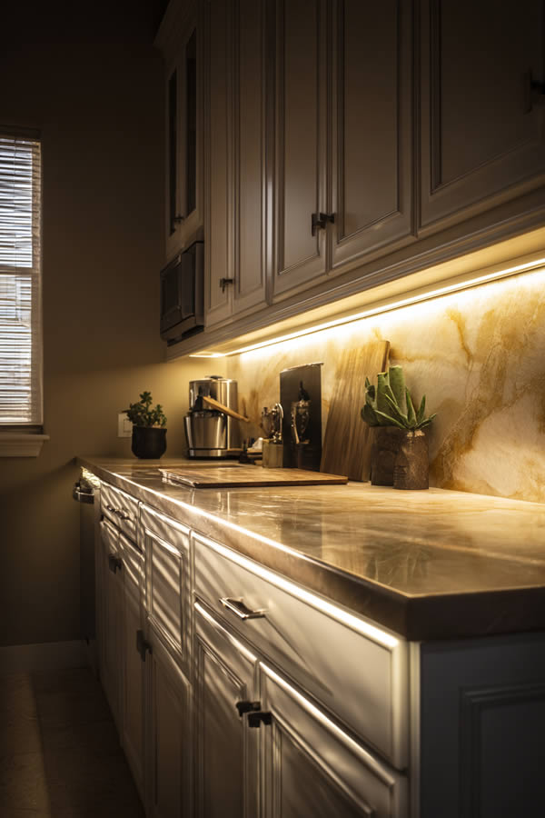 Under-Cabinet Kitchen Lighting Makeover Glow