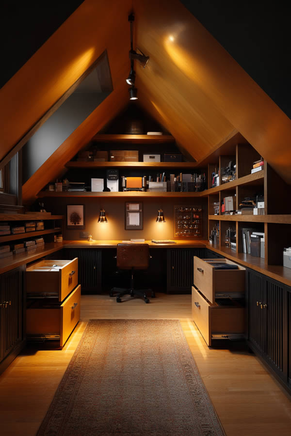 Under-Eave Storage Attic Command Center Under-Eave Storage Attic Command Center