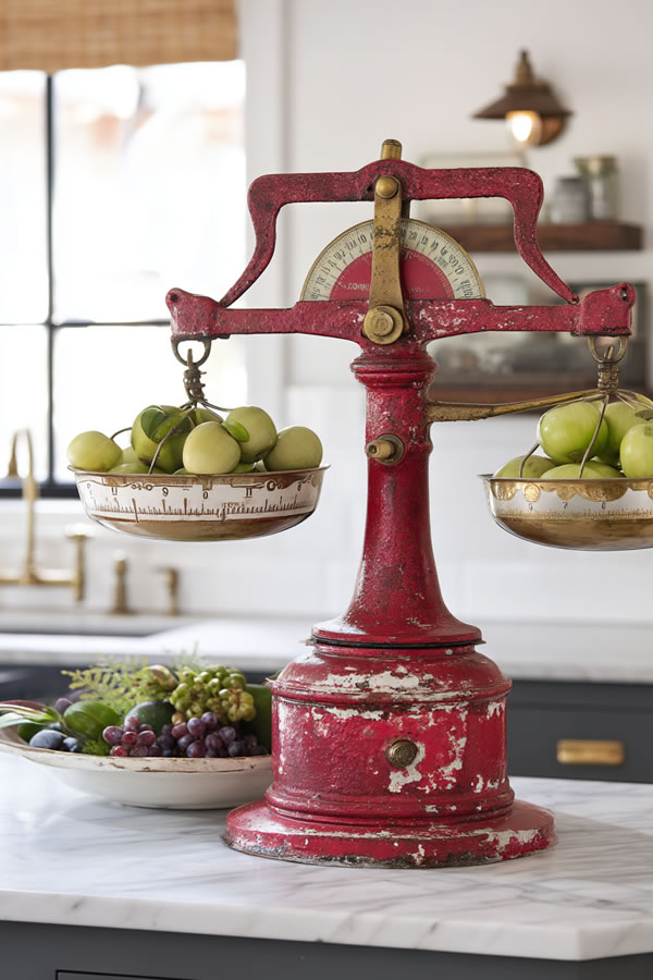 Vintage Scale Display in Kitchen Style