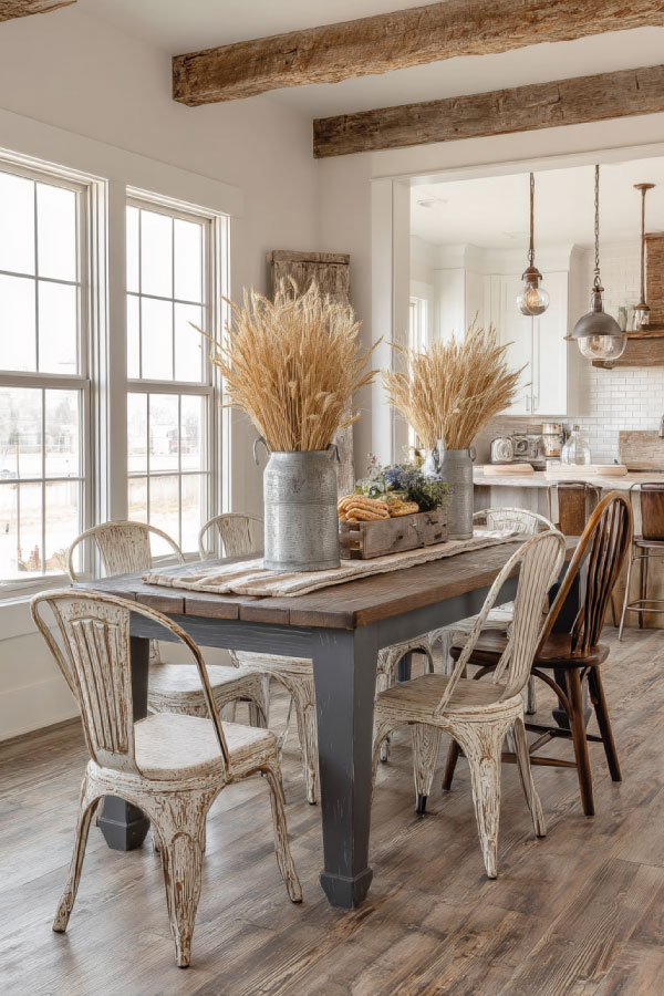 A Table With A Weathered Barn Wood Look A Table With A Weathered Barn Wood Look