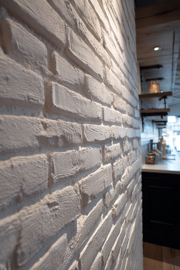 Whitewashed Brick Wall