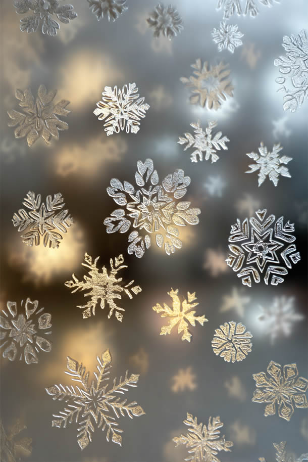 Xmas Coffee Filter Snowflake Window Clings