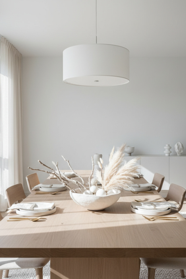 Ivory White Stoneware Bowl As A Minimalist Centerpiece Ivory White Stoneware Bowl As A Minimalist Centerpiece