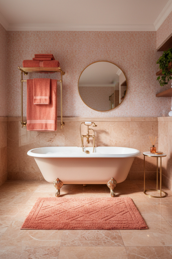 Close Up of Modern Plush Harmony Bathroom Towel Rack on Wall Close Up of Modern Plush Harmony Bathroom Towel Rack on Wall