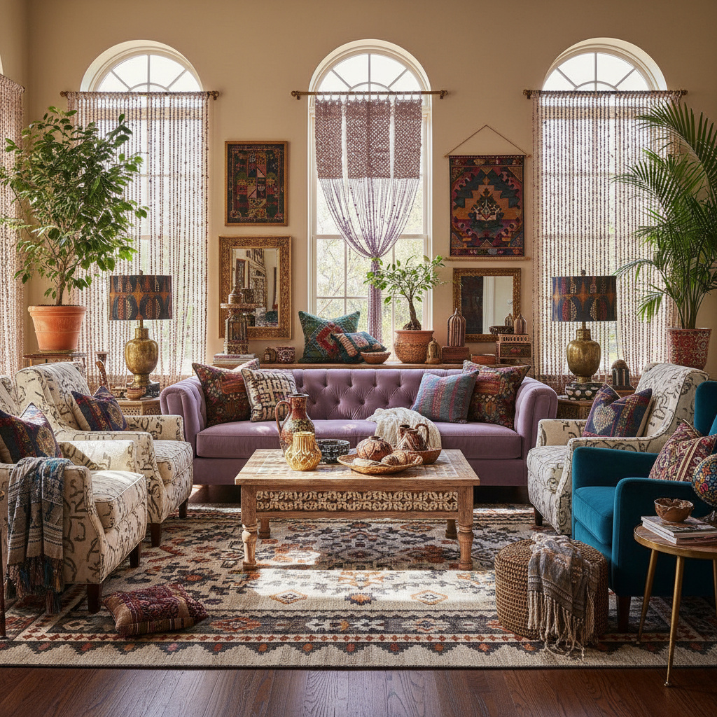 18 Living Room Boho Ideas with Global Style