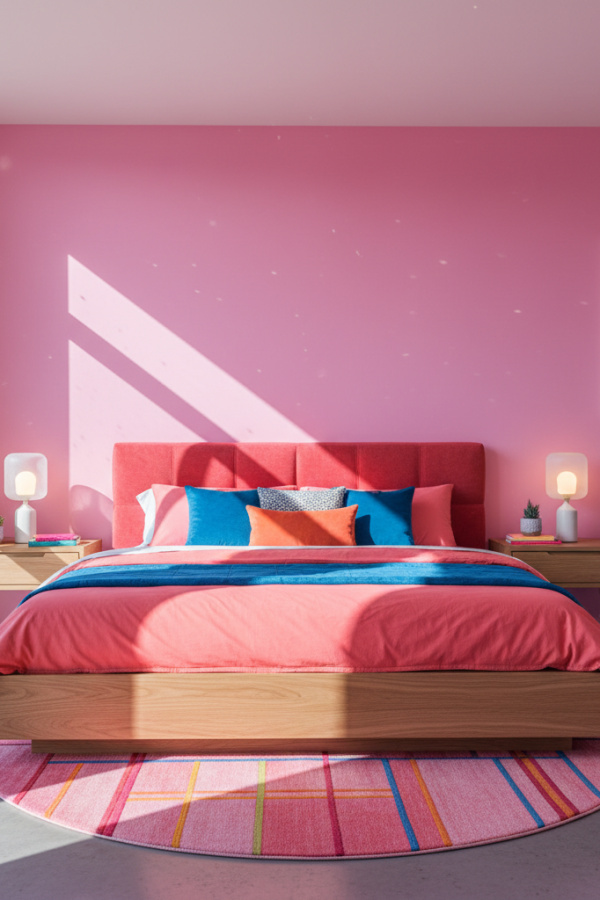 Platform Bed, Ash Wood, Cantilevered Nightstands, Sunlit Contemporary Bedroom Platform Bed, Ash Wood, Cantilevered Nightstands, Sunlit Contemporary Bedroom