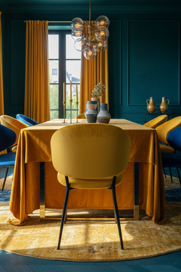 Amber Yellow Velvet Contoured Back Chair With A Vibrant Black Metal Frame Amber Yellow Velvet Contoured Back Chair With A Vibrant Black Metal Frame