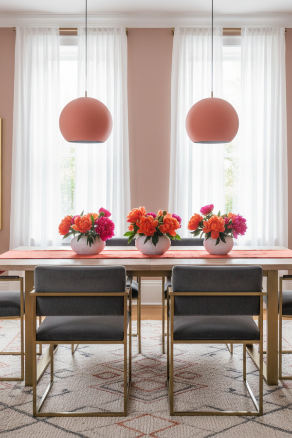 Slate Gray Velvet Clean-Lined Chair In A Contemporary Minimalist Space Slate Gray Velvet Clean-Lined Chair In A Contemporary Minimalist Space