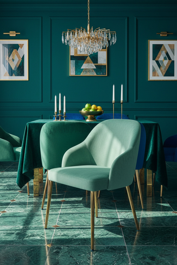 Mint Green Velvet Armless Dining Chair With Vibrant Gold Metal Legs Mint Green Velvet Armless Dining Chair With Vibrant Gold Metal Legs