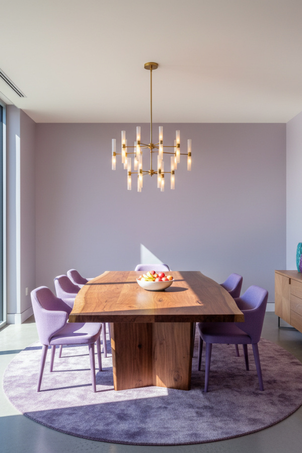 Live Edge Walnut Oval Table In A Bright Modern Dining Room