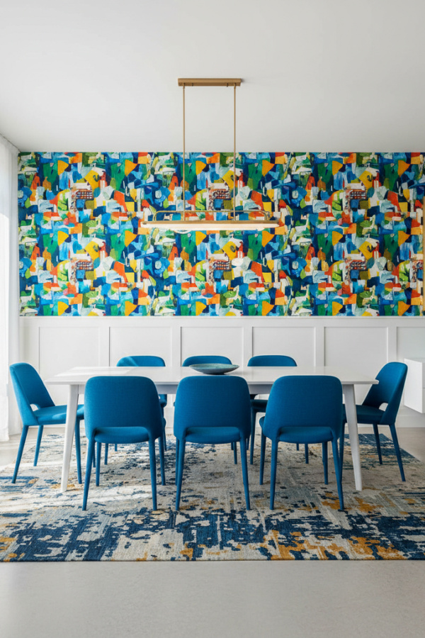 Modern Abstract Wallpaper And Bright Minimalist Flat Panel Wainscoting Modern Abstract Wallpaper And Bright Minimalist Flat Panel Wainscoting