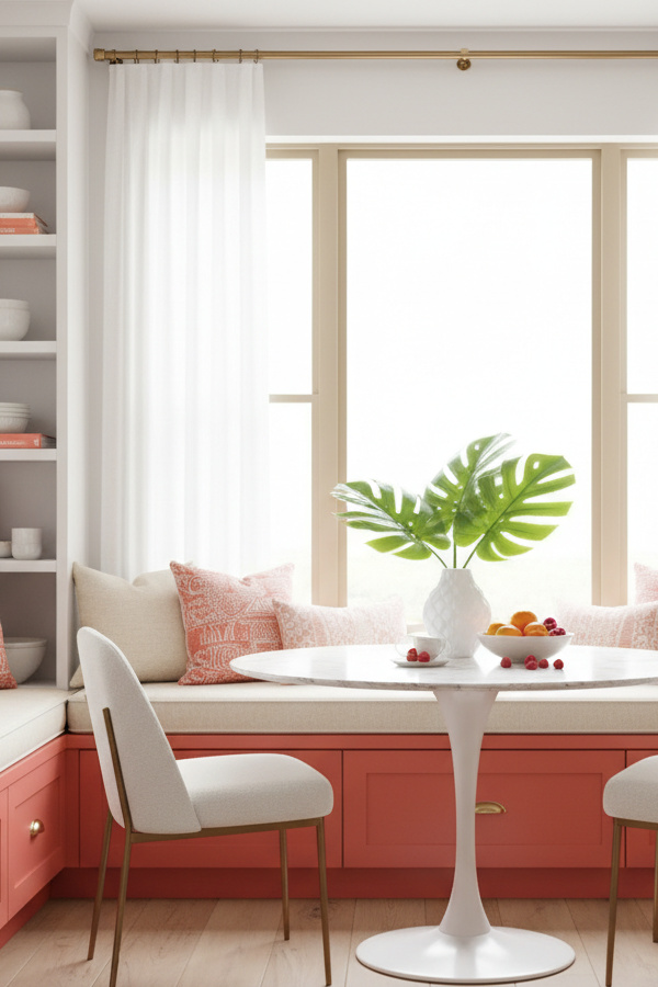 Dining Room Window Seat Breakfast Nook With Storage Drawers