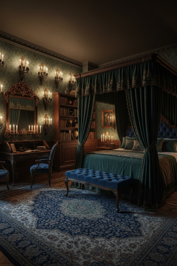 Dark Academia Wrought Iron Candelabra Wall Sconces