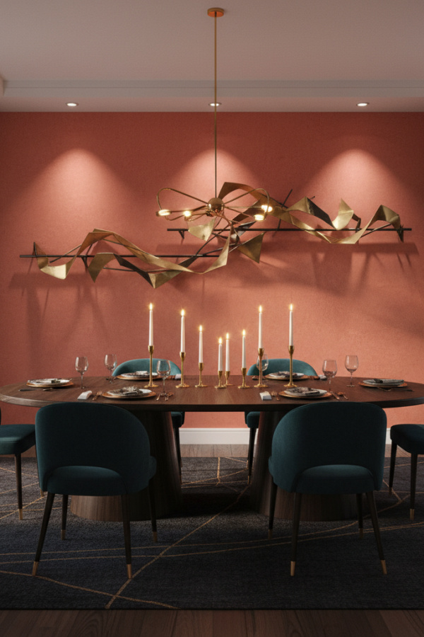 A Mid-Century Modern Kinetic Metal Wall Sculpture