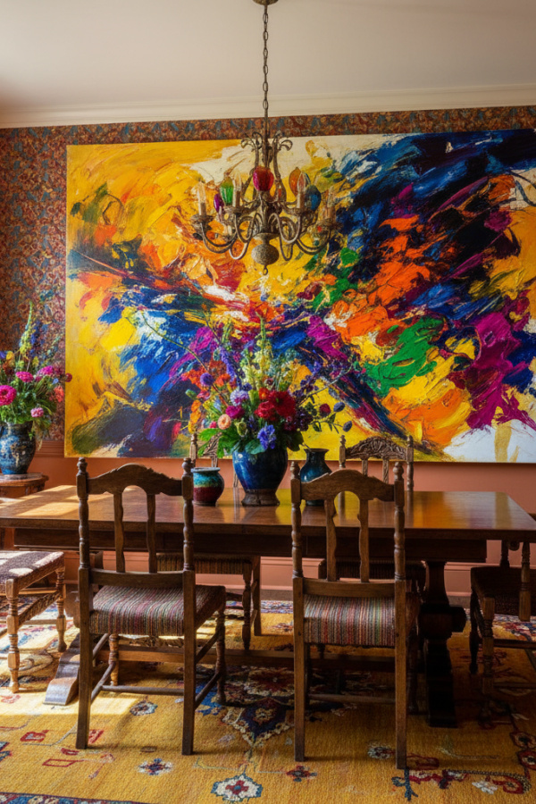 An Oversized Abstract Expressionist Color Field Canvas