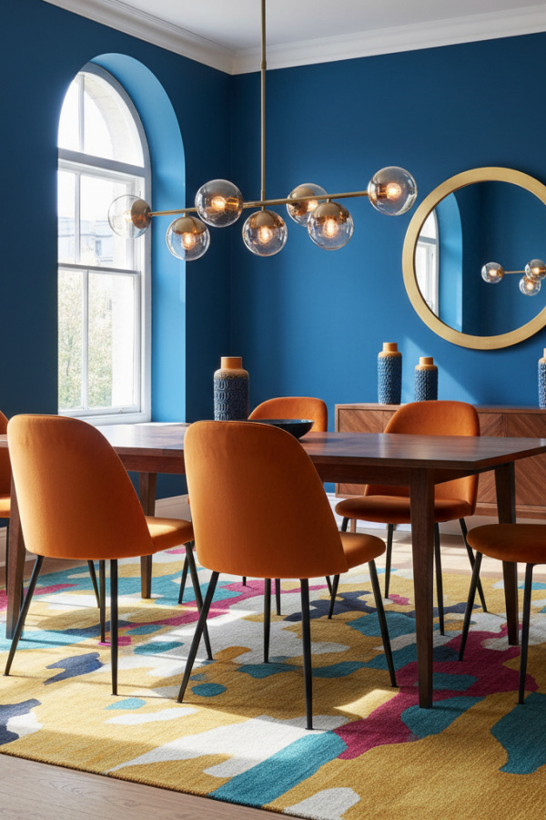 Burnt Orange Velvet Upholstered Dining Chairs With Hairpin Legs Burnt Orange Velvet Upholstered Dining Chairs With Hairpin Legs