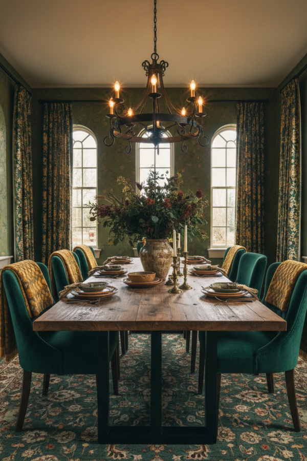 Reclaimed Wood Live Edge Dining Room Table