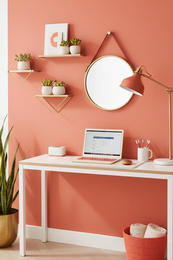 Narrow Console Table Desk Against Hallway Wall Narrow Console Table Desk Against Hallway Wall