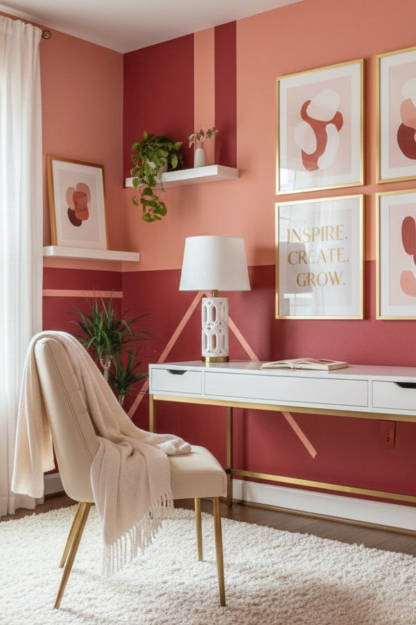 Office Coral Pink For Cheerful Inspiration