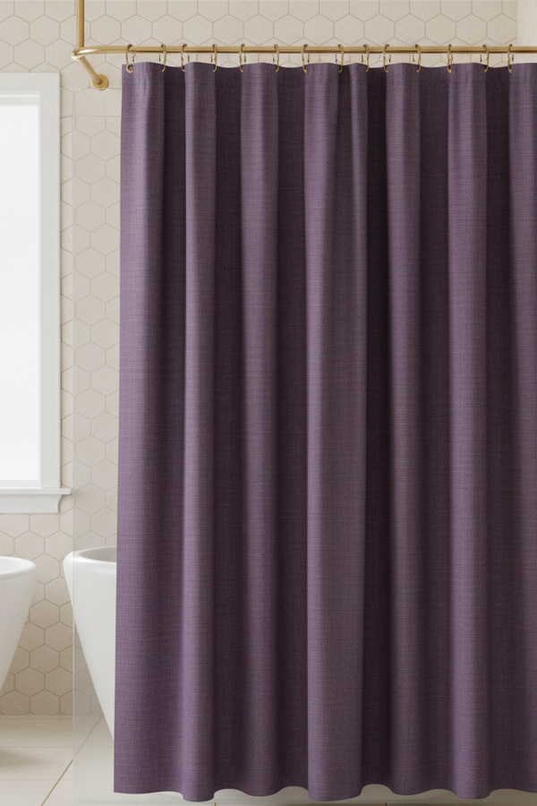 Pleated Top Shower Curtain With Tailored Look