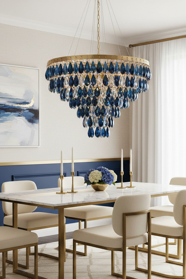 Crystal Waterfall Glam Chandelier Crystal Waterfall Glam Chandelier