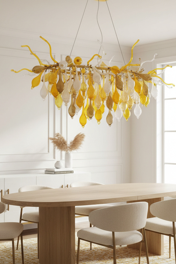 Venetian Glass Teardrop Chandelier Venetian Glass Teardrop Chandelier