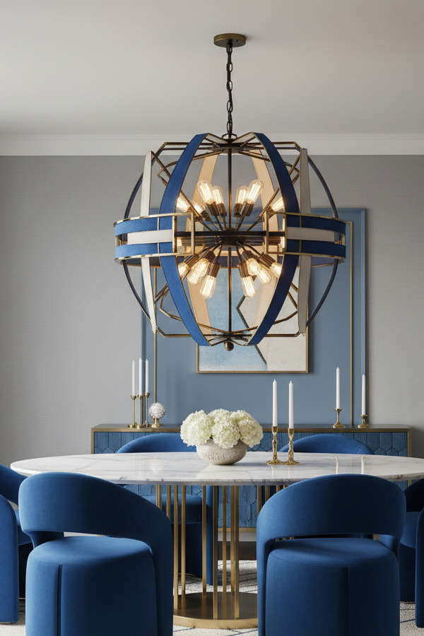 Industrial Cage Chandelier with Edison Bulbs Industrial Cage Chandelier with Edison Bulbs