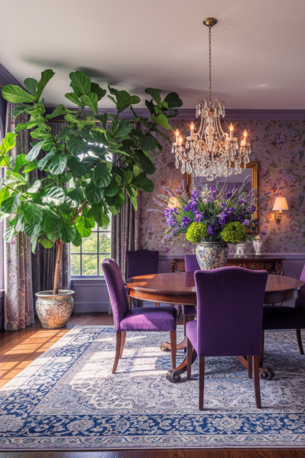 A Towering Fiddle Leaf Fig To Add Life And Height To A Dining Room Corner A Towering Fiddle Leaf Fig To Add Life And Height To A Dining Room Corner