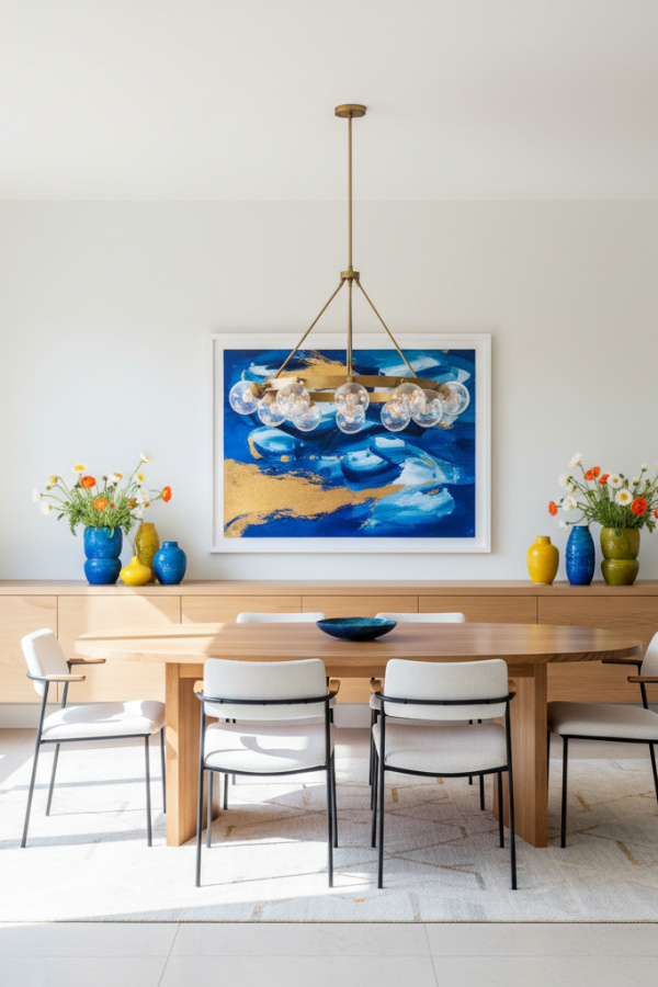 Floating White Oak Credenza That Creates An Airy Foundation In Your Modern Dining Room Floating White Oak Credenza That Creates An Airy Foundation In Your Modern Dining Room
