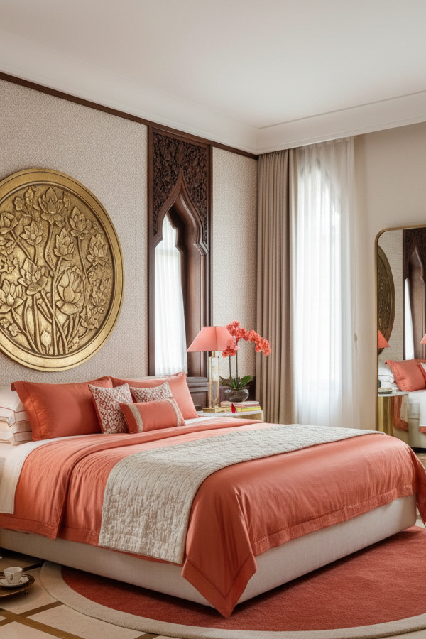 Thai Temple-Inspired Serene Bedroom