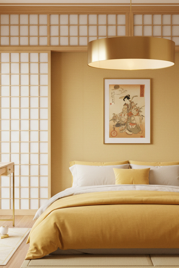 Vintage Japanese Tea House Bedroom Aesthetic