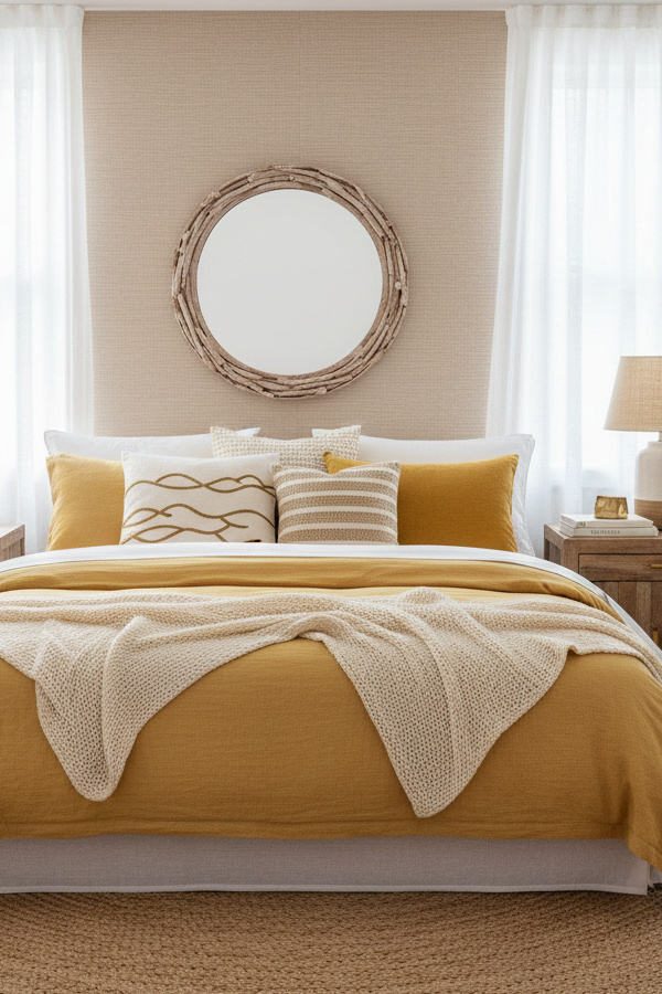 Coastal Zen Bedroom With Natural Textures
