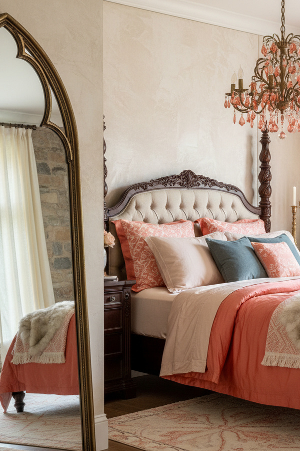 Cathedral-Style Arched Floor Mirror